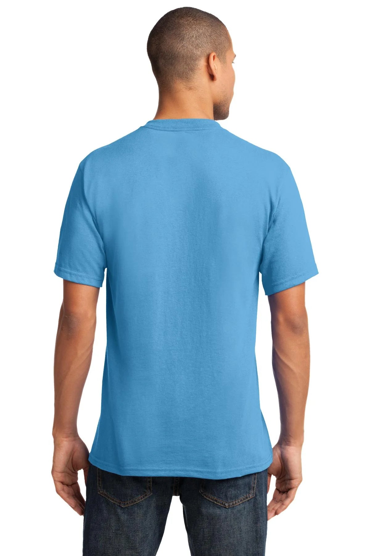 54Oz 100% Cotton V-Neck Tshirt (PC54V) Aquatic Blue, S