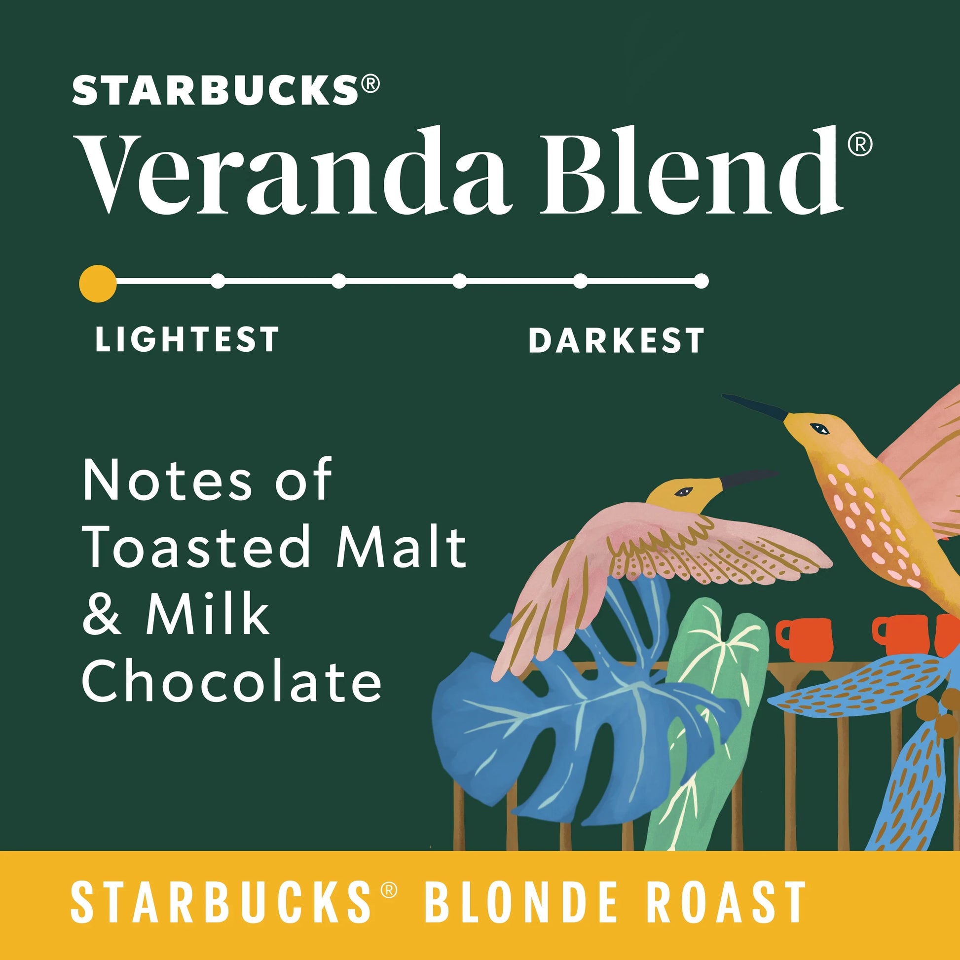 Veranda Blend, Whole Bean Coffee,  Blonde Roast, 12 Oz