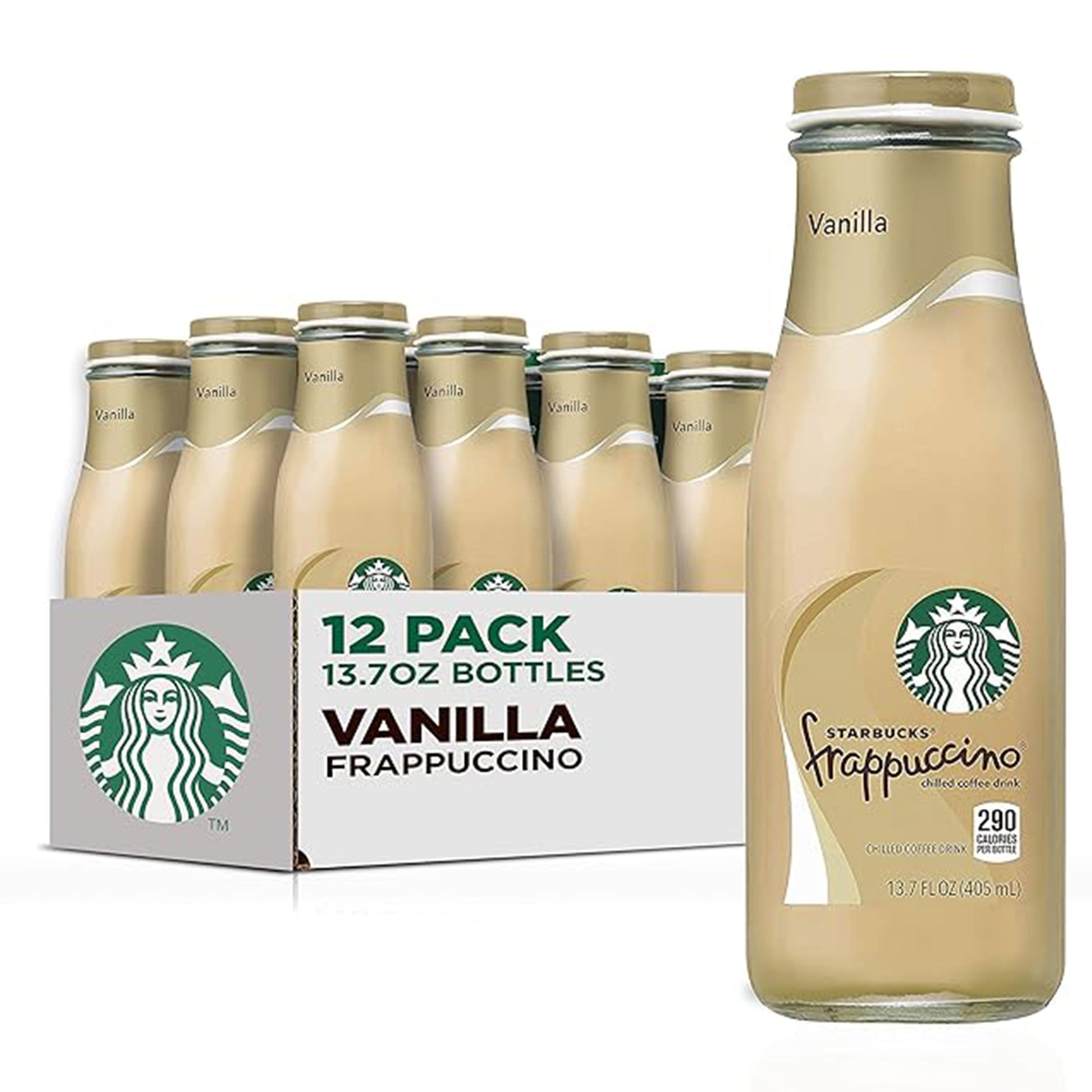 Frappuccino Coffee Drink, Vanilla Flavor, 13.7 Fl. Oz Bottles, 12 Pack